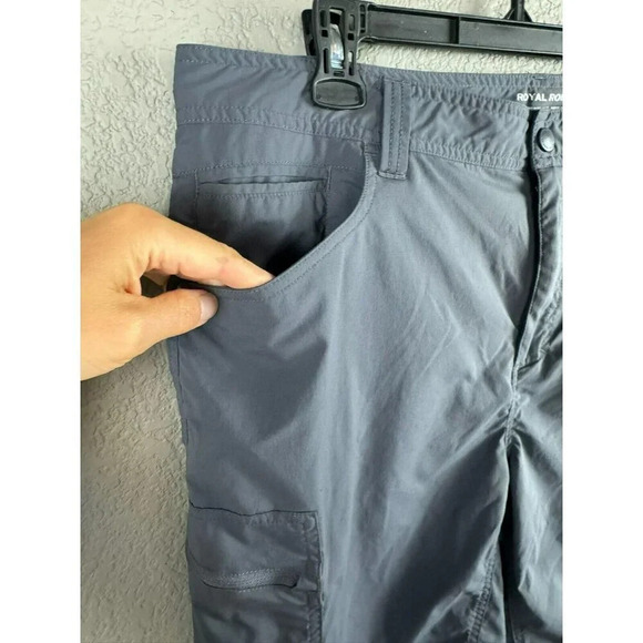 Royal Robbins Men's Shorts Size 40 Gray Active Fit Outdoor Hiking Pockets Nylon - Picture 2 of 13